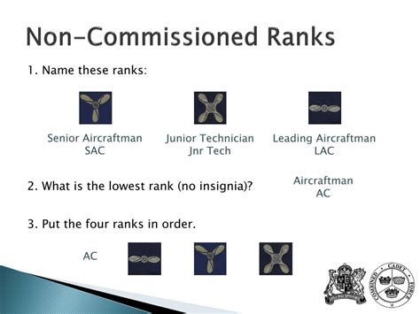 Non-Commissioned Officer Ranks