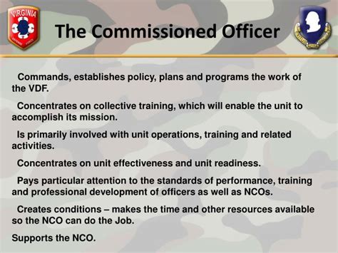 Non-Commissioned Officers Roles