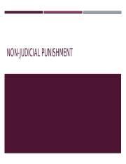 Non-Judicial Punishment for AWOL