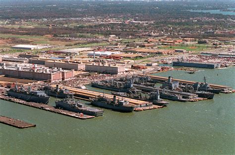 Photo of naval aircraft taking off from the Norfolk Naval Base