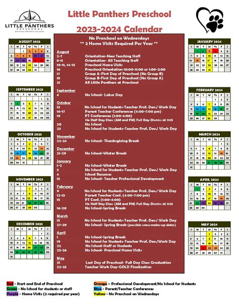 Norfolk Schools Calendar Image