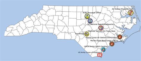 NC Military Bases Map