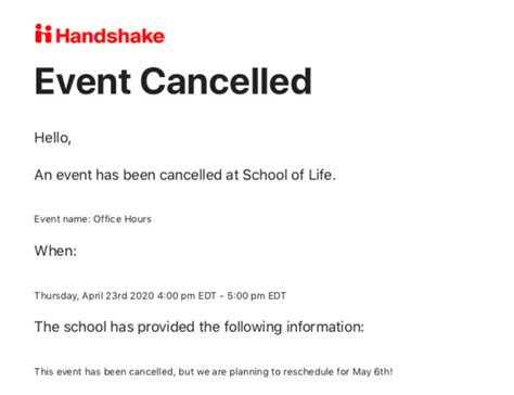 Notifying Attendees Of Canceled Events