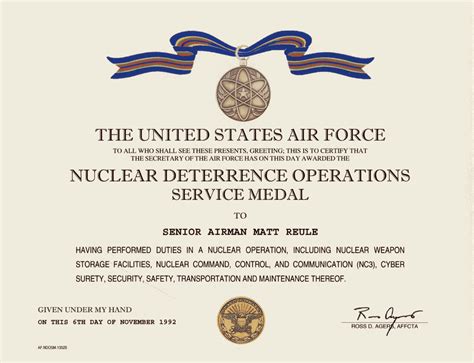 Nuclear Deterrence Operations Service Medal