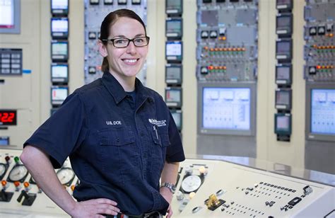 Nuclear Engineer Operating a Reactor in a Control Room