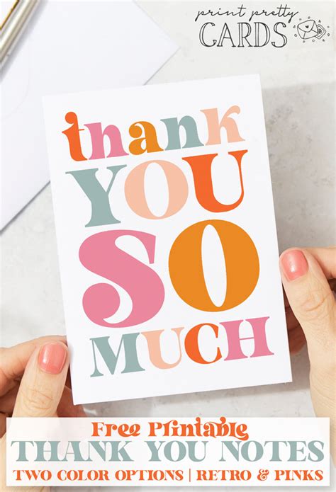 Occasions for Printable Thank You Cards