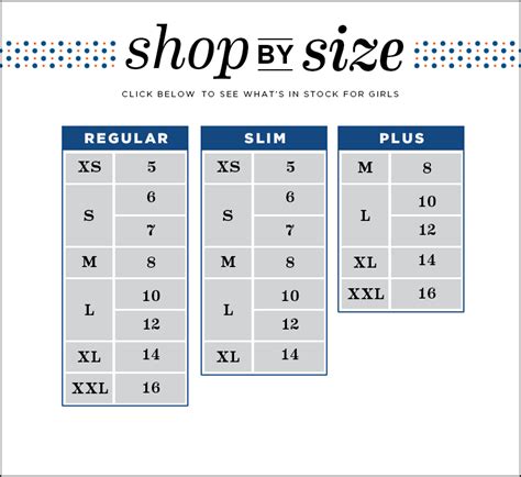 Old Navy Sizing Chart