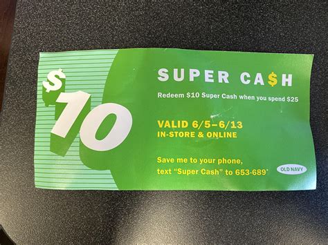 Old Navy Super Cash Code