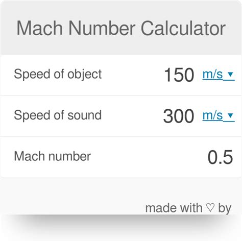 Calculating One Mach