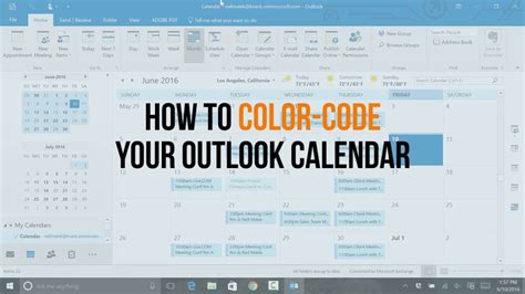 Outlook Calendar Colors