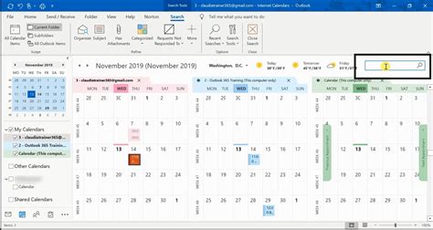 Outlook Calendar Search