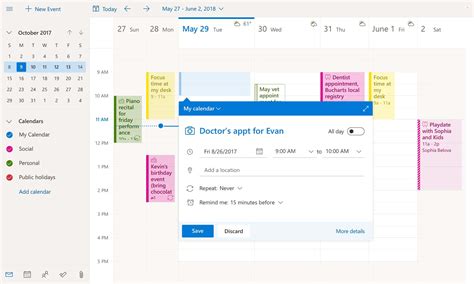 Outlook Calendar User Guide