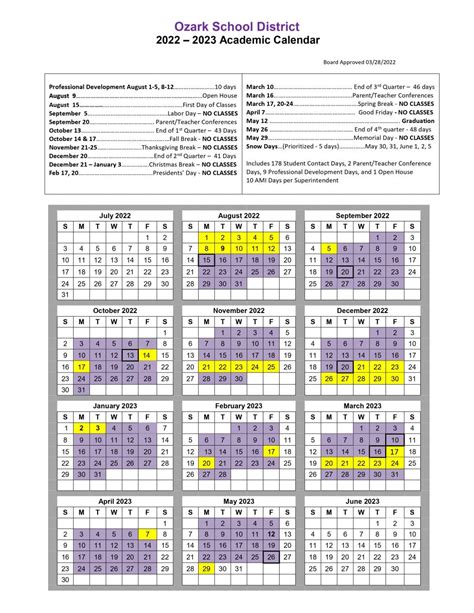 Ozark Upper Elementary Century Pines Calendar Next Steps