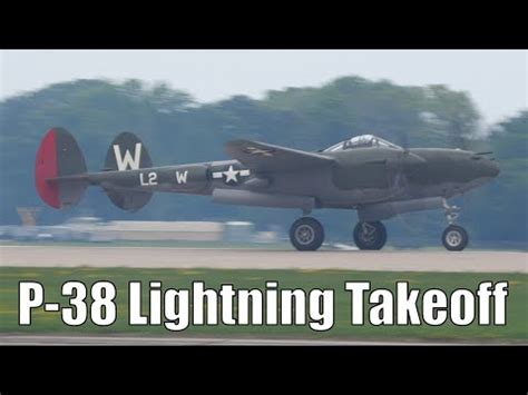 P-38 Lightning taking off