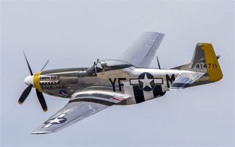 P-51 Mustang in flight during World War II