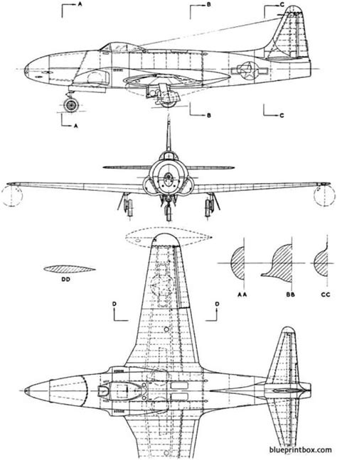 P-80 Shooting Star blueprints