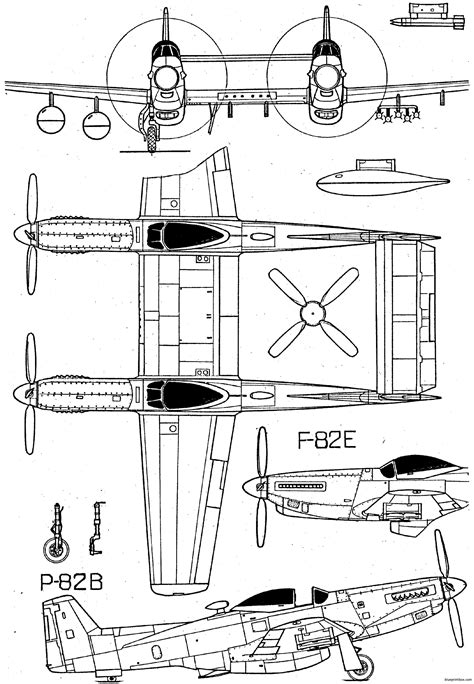 P-82 Twin Mustang blueprints