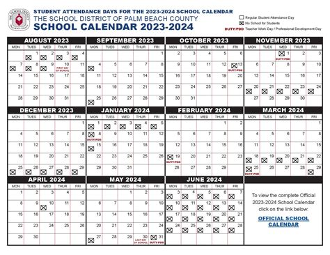 PBCSD Calendar Planning