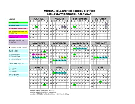 Paradise Valley District Calendar