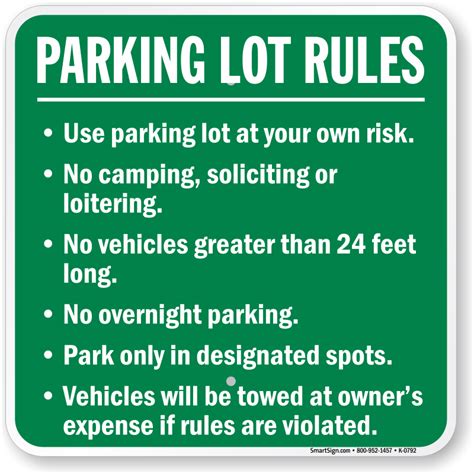 Parking Rules And Regulations