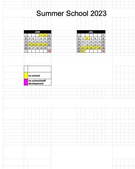 Peoria School Calendar Overview