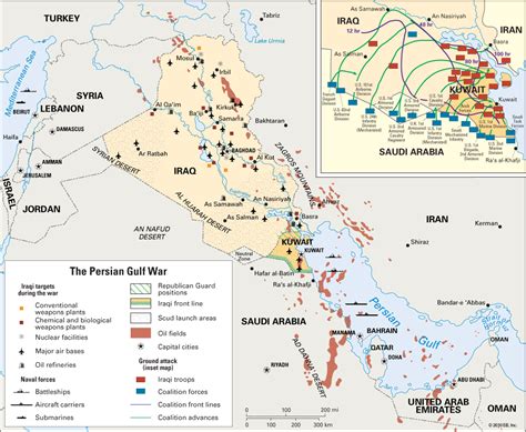 Map of the Persian Gulf War Aftermath