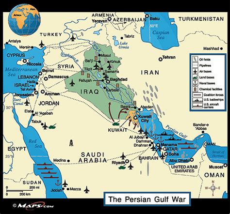 Map of the Persian Gulf War Casualties