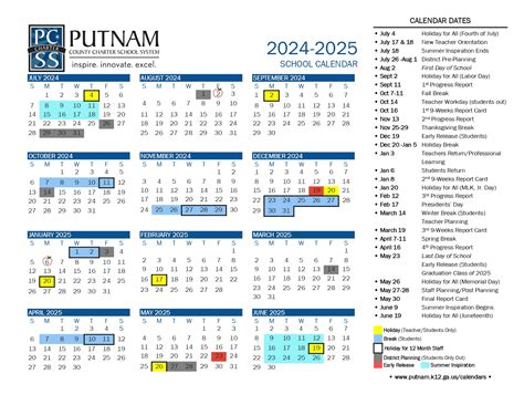 Planning Ahead with the Putnam County Schools Calendar