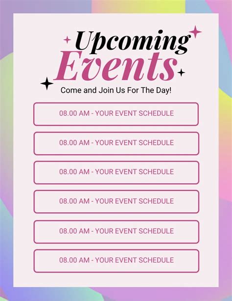 Planning for Upcoming Events