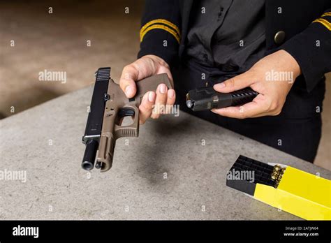 Police Handguns Shooting