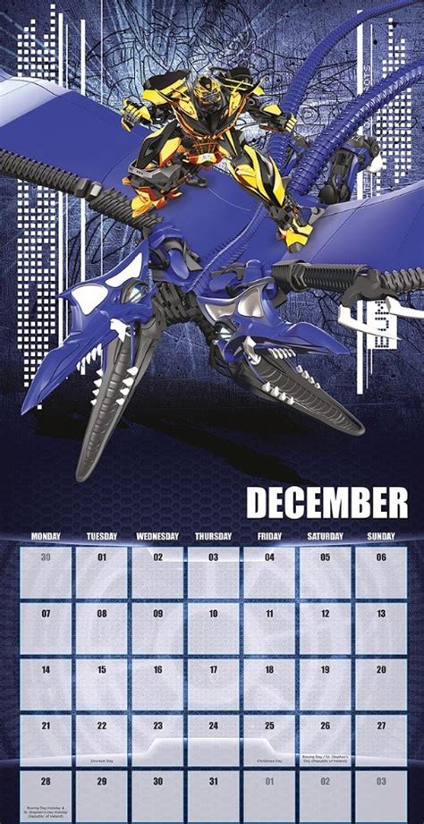 Popular Transformers Calendars