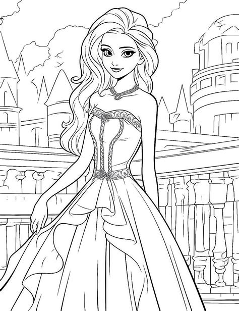 Princess Barbie coloring pages