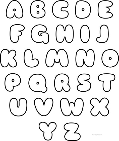 Printable Bubble Letters For Graphic Design