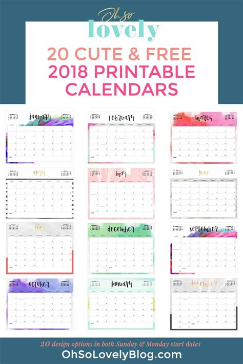 Printable Calendar Design