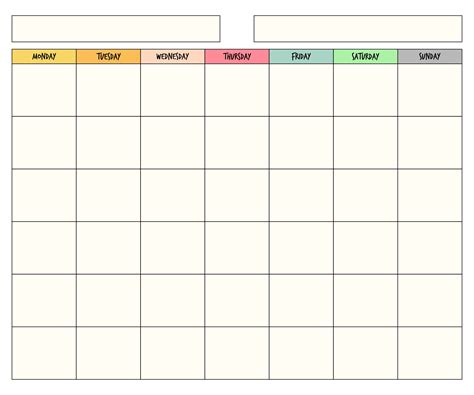 Printable Calendar Grids