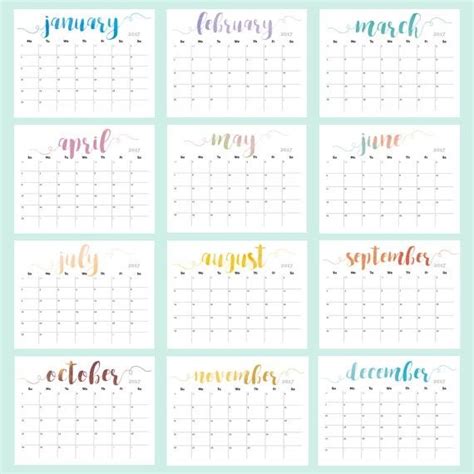 Printable Desktop Calendars