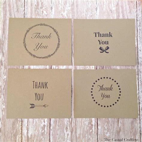 Printable Thank You Cards For Casual Events