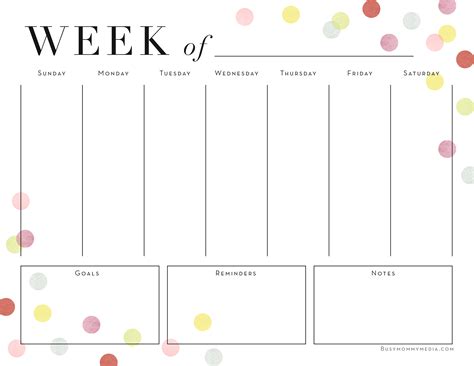 Printable Weekly Planners