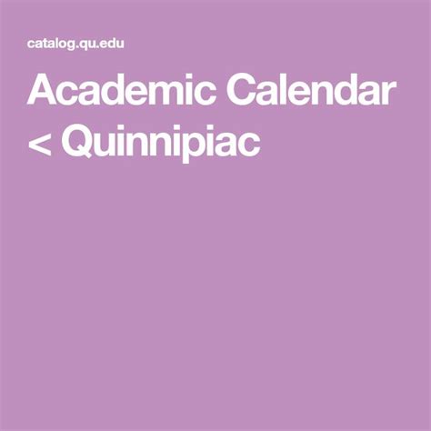 Quinnipiac Calendar Interface