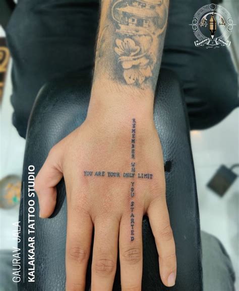 Quote Hand Tattoos