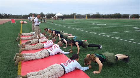 ROTC students exercising