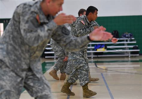 ROTC Students Participating In Drill