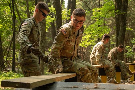 ROTC students working together