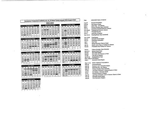 RPI Academic Calendar Tips