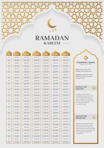 Ramadan 2025 Calendar Overview