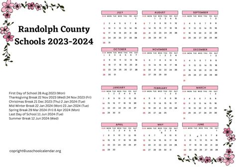 Randolph County Schools Calendar and Community Involvement