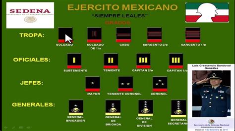 Rangos de Oficiales del Ejército Mexicano