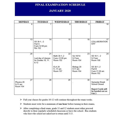 Regents Calendar Resources