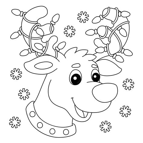 Reindeer Christmas Coloring Printables