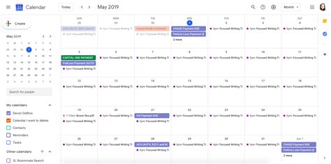 Removing Google Calendar